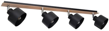 ŻYRANDOL LAMPA PLAFON SUFITOWY 015-4PL LED DREWNIANA NOWOCZESNA DO SALONU