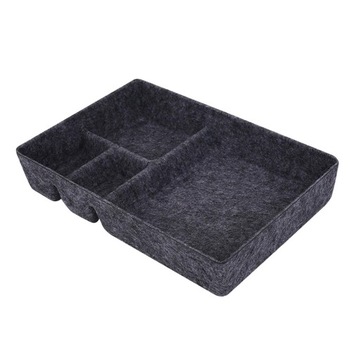 Filcowy organizer do szuflady na kolczyki, stylowy pojemnik do przechowywania na biurko, ciemnoszary