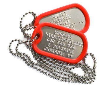 NIEŚMIERTELNIKI CZERWONE - NIEŚMIERTELNIK DOG TAG