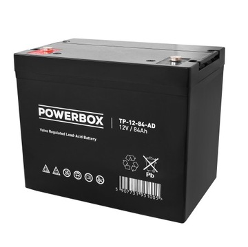 MOCNY AKUMULATOR AGM 12V 84Ah SOLAR KAMPER UPS