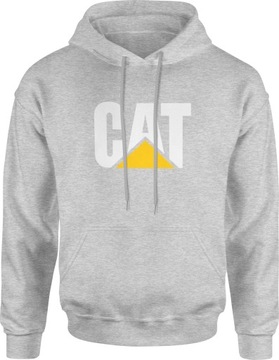 MĘSKA BLUZA Z KAPTUREM CAT CATERPILLAR ROZM. XL DRESOWA NADRUK Z NADRUKIEM