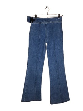 Spodnie damskie jeansy dzwony 2000s y2k vintage 70s hippie 38 M