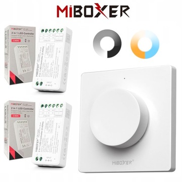 ZESTAW 2x STEROWNIK STREFOWY DO TAŚM LED MONO|CCT + PANEL NAŚCIENNY MIBOXER