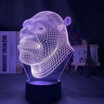 Ночной светильник Shrek the Ogre, 7 цветов, 3D светодиодное имя