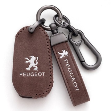 Автомобильный брелок Dongfeng Peugeot из металлической кожи