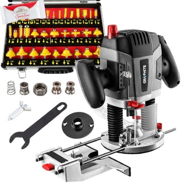 FREZARKA GÓRNOWRZECIONOWA 1300W GRAPHITE 59G717 + FREZY