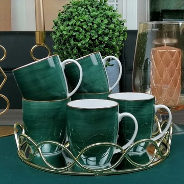 LUBIANA BOSS EMERALD GREEN УЖИННЫЙ СЕРВИС 48 EL на 12 персон КРУЖКИ 380 МЛ