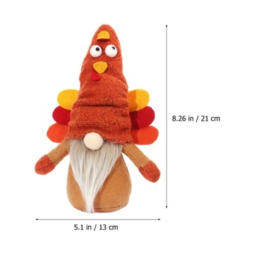 Плюшевая кукла-индюк Осенний урожай Гномик 2 шт.