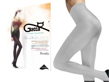 Gatta Rosalia rajstopy 40 den, grigio, 5-XL