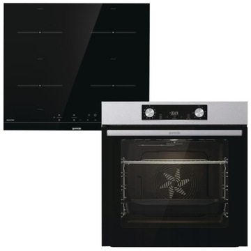 Zestaw Gorenje Piekarnik + Płyta indukcyjna Inox