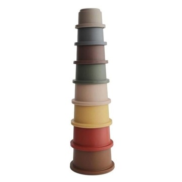 WIEŻA Z KUBECZKÓW STACKING TOWER RETRO MUSHIE