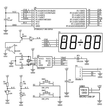 Mega zegar LED RGB Cyfry 3,5cm obudowa Fioletowa diody multikolor
