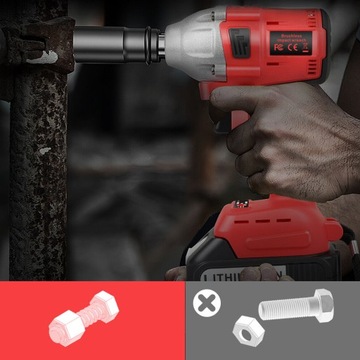 Аккумуляторная отвертка, ударный гайковерт 650 Нм 18 В, перезаряжаемая