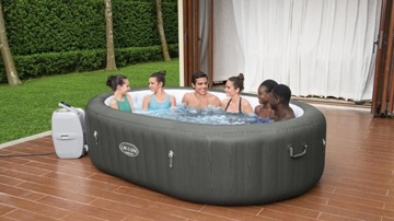 Бассейн с гидромассажем, большой надувной сад Спа Маврикий Bestway 60067