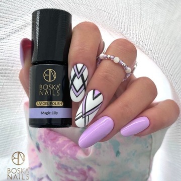 Лак для ногтей Boska Nails Hybrid 409 Magic Lilly фиолетовый 6мл