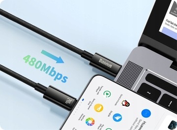 КАБЕЛЬ BASEUS STRONG USB-C КАБЕЛЬ БЫСТРОЙ ЗАРЯДКИ ТИПА C 240 Вт PD 3.1 QC 1M