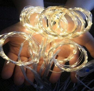 LAMPKI KURTYNA ŚWIETLNA LED PILOT 2X2 BIAŁY CIEPŁY