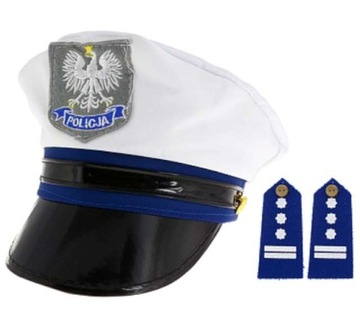 Czapka POLICJANTA dziecięca POLICJA strój karnawał