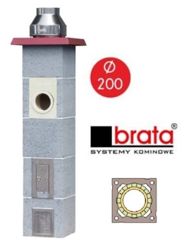 Komin Brata Uniwersal S fi 200 9m