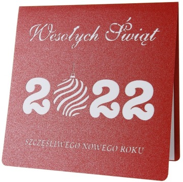 FIRMOWE KARTKI ŚWIĄTECZNE PERŁOWE Z LOGO biznesowe