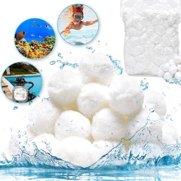 FILTER BALLS Kulki FILTRACYJNE filtrujące do BASENU pomp PIASKOWYCH 1400g