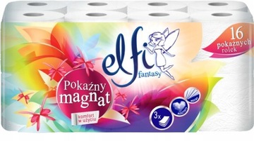 Papier toaletowy elfi 3w dekorowany, 16szt