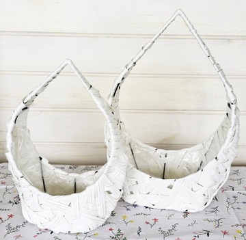 Корзина ротана сильные белые подарочные корзины 38 см с