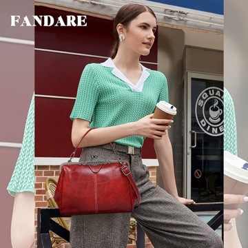 FANDARE Torebki Damskie i Torby Na Ramię Crossbody PU Duża Walizka