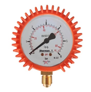 Manometr zegar reduktor PROPAN 0-6 bar G1/4