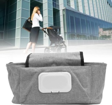 ORGANIZER TORBA DO WÓZKA POJEMNA KIESZEŃ NA CHUST.