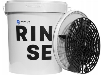 ZESTAW MONSTER SHINE WIADRA DO MYCIA AUTA SAMOCHODU WASH RINSE 2 SEPARATORY