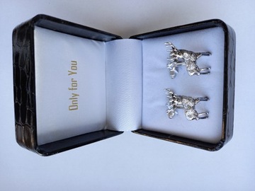 Srebrne spinki do mankietów Exciting Jeleń Daniel