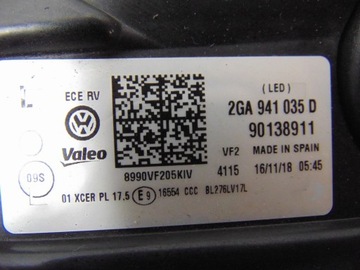 SVĚTLO LEVÝ PŘEDNÍ VW T-ROC 2GA 2GA941035D EVROPA