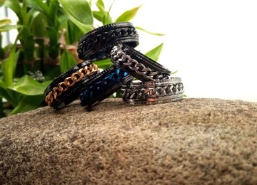 Кольцо с печаткой, обручальное кольцо, нержавеющая сталь, цепочка