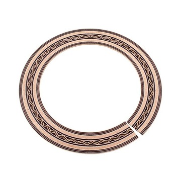 Звуковое отверстие диаметром 90 мм с гитарной розеткой.