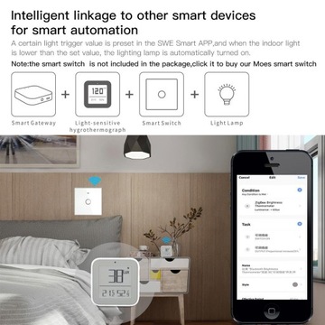 Датчик температуры света и влажности TUYA ZIGBEE