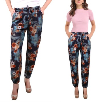 Spodnie damskie LATO zwiewne lekkie haremki 201/3 XL/XXL
