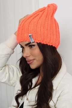 CZAPKA DAMSKA ZIMOWA NA ZIMĘ CIEPŁA WYGODNA GRUBA KOBIECA SPORTOWA KOL 2251