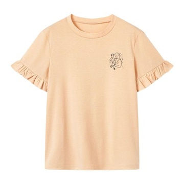 T-shirt damski z okrągłym dekoltem, swobodna, podstawowa koszulka do podróż