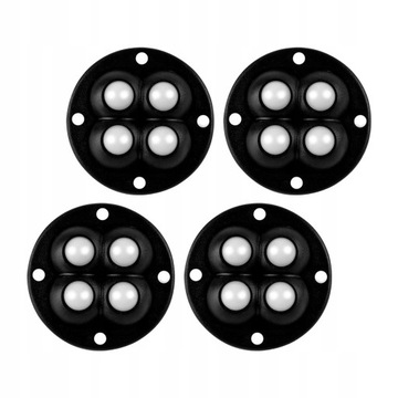 4x Mini rolka samonastawna, uniwersalne kółko obrotowe Kółka samoprzylepne, czarne