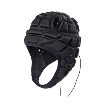 Rugby Helmet for Kids Soft Padding Scrum Cap Flag Football Helmet M Black