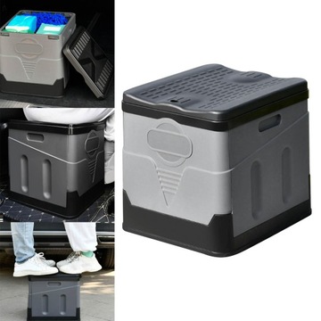 Портативное складное ведро для унитаза для путешествий, серое