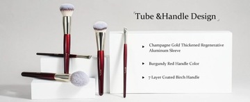 BEILI Кисти для макияжа для лица, глаз, бровей, набор из 15 профессиональных кистей.