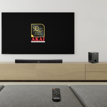 Саундбар 2.1, сабвуфер, 70 Вт, динамик Bluetooth + пульт дистанционного управления AKAI ASB-6WSW