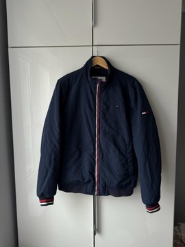 TOMMY HILFIGER JEANS KURTKA GRANATOWA LOGO MĘSKA L