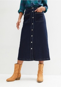 44 Bonprix yzw SPÓDNICA JEANSOWA MIDI