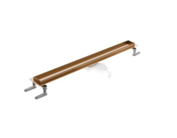 EXCELLENT STILIO ODPŁYW LINIOWY 70 CM WYPEŁNIENIE PŁYTKĄ MIEDŹ SZCZOTKOWANA