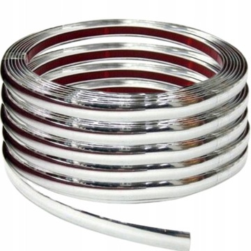 LISTWA OZDOBNA CHROM TAŚMA CHROMOWANA 4mm x 100m