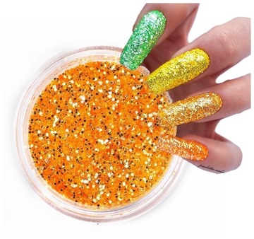 Pyłek holograficzny PIXIE NEON DUST 07 - orange