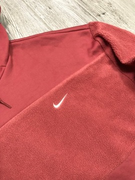 NIKE Bluza Crop Top Damska z Misiem Burgundowa r M